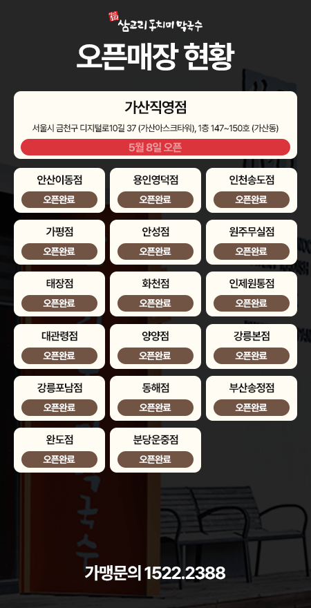 오픈매장 현황
